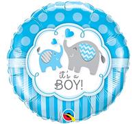 Folat - Ballon en aluminium bleu pour garçon de naissance "C'est un garçon!" - 45 cm