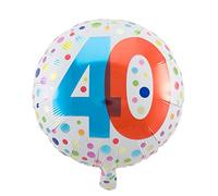Folat - Ballon Gonflé à l'hélium Pointillés Happy Bday 40 Ans - 45cm