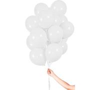 Folat - Ballons blancs avec ruban 23cm - 30 pièces