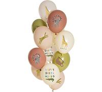 Folat Ballons en Latex Premium Ensemble-Zoo Party 33cm-12 pièces-Pour Anniversaire, Mariage, Diplôme, Cérémonie, Décorations de Fête, 25154, Multicolore