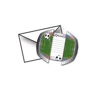 Folat Cartes d'invitation Football Junior carton 17 cm 8 pièces Multicolore