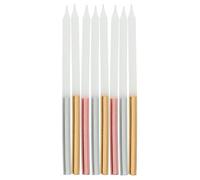 Folat Glamour Métallique 10cm-24 pièces-Bougies décoration de D'anniversaire, Happy Birthday, Anniversaires, Gâteau de Mariage, 24257, Multicolore, 10 cm