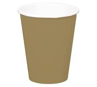 Folat - Gobelets jetables en or 350 ml - 8 pièces