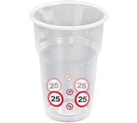 Folat - Gobelets Panneau de Signalisation 25 Ans - 10 pièces