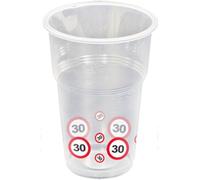 Folat - Gobelets Panneau de Signalisation 30 Ans - 10 pièces