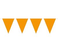 Folat Guirlande de fanions en Plastique XL Orange 10 m de Long 15 Drapeaux triangulaires