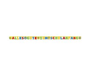 Folat Guirlande de Papier 4 mètres avec Inscription en Allemand « Alles Gute zum Einfang Scolaires »
