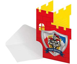 Folat Neu Invitation Ritter & Blason, Lot de 8.
