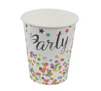 Folat Neu Tasse Confettis Party, Lot de 8, 250 ML