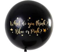 Folat Révélation du sexe Garçon Métallique-90cmLatex Ballons convient á Hélium pour Décoration de Fête, 69345, Gold,pink,black, grand