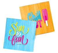 Folat- Serviettes Summer 25x25cm-16 pièces, 65844, Multicolore, Mittel