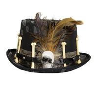 Folat Steampunk Chapeau de sorcière Noir
