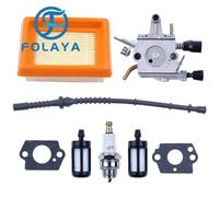 FOLAYA Carburateur Filtre à air Bougie d'allumage Kit pour Débroussailleuse Stihl FS350 FS300 FS250 FS120 FS200 R FS020 FS202