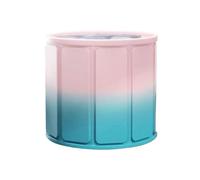 Foldable Bathtub, Portable Soaking Tub, 27.56x27.56x25.59 inches Full Body Bath, Waterproof Household Design, Compact Travel Friendly Build for Adult, Camping, Shower Use
