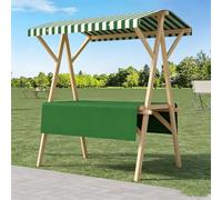 Foldable Farmers Market Stand with Canopy | Booth du vendeur d'extérieur avec tissu aéré et tablette, carton de marché pliable pour les agriculteurs (16,59,1 pouces sans