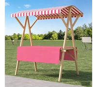 Foldable Farmers Market Stand with Canopy | Booth du vendeur d'extérieur avec tissu aéré et tablette, carton de marché pliable pour les agriculteurs (14,47,2 pouces sans