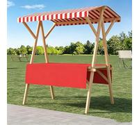 Foldable Farmers Market Stand with Canopy | Booth du vendeur d'extérieur avec tissu aéré et tablette, carton de marché pliable pour les agriculteurs (1,47,2 pouces sans