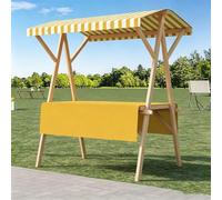 Foldable Farmers Market Stand with Canopy | Booth du vendeur d'extérieur avec tissu aéré et tablette, carton de marché pliable pour les agriculteurs (3,59,1 pouces sans