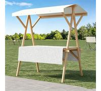 Foldable Farmers Market Stand with Canopy | Booth du vendeur d'extérieur avec tissu aéré et tablette, carton de marché pliable pour les agriculteurs (20,47,2 pouces sans