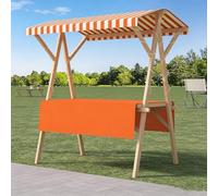 Foldable Farmers Market Stand with Canopy | Booth du vendeur d'extérieur avec tissu aéré et tablette, carton de marché pliable pour les agriculteurs (18,47,2 pouces sans