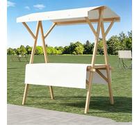 Foldable Farmers Market Stand with Canopy | Booth du vendeur d'extérieur avec tissu aéré et tablette, carton de marché pliable Pop Up Farmers (21,47,2 pouces roulé)