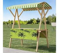 Foldable Farmers Market Stand with Canopy | Booth du vendeur d'extérieur avec tissu aéré et tablette, carton de marché pliable pour les agriculteurs (24,47,2 pouces sans