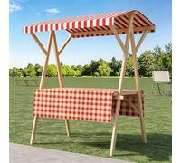 Foldable Farmers Market Stand with Canopy | Booth du vendeur d'extérieur avec tissu aéré et tablette, carton de marché pliable pour les agriculteurs (7,47,2 pouces sans