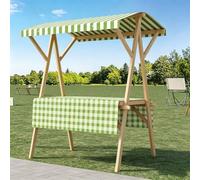 Foldable Farmers Market Stand with Canopy | Booth du vendeur d'extérieur avec tissu aéré et tablette, carton de marché pliable pour les agriculteurs (9,59,1 pouces sans