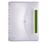 FolderSys 40166-04 10x pochettes pour documents Index transparent mat et transparent
