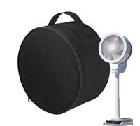 Folding Fan Case, Telescopic Travel Bag, Round Storage Pouch, Lightweight Protective Shell, Compact Zipper Design, Ideal for Beach, Camping, Work, Picnic, Outdoor Use, Black and Gray, Small, Large
