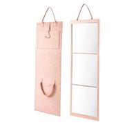 Folding Full Length Mirror Tri Fold Portable Makeup Dressing Mirror | HD Shatterproof Glass Mirror, 42.52in Expanded, 12.4 x 12.2in Folded, for Travel, Camping, Home, Bathroom, Gym & Backstage