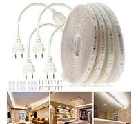 FOLGEMIR 3m Ruban à LED sans fil électrique - blanc chaud, Bande de 2835 SMD 120 LEDs/m, éclairage très lumineux - env. 9W / 950LM pro mètre, 220V 230V strip, IP65 étanche