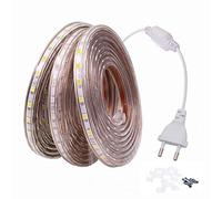 FOLGEMIR Ruban à LED 25m Blanc Froid, Bande Lumineuse 220V 230V, 60 LEDs/m strip, étanche IP65