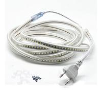 FOLGEMIR Ruban à LED 3m Blanc Chaud, Bande 2835 SMD 144 LEDs/m, 220V 230V Strip, éclairage très lumineux - env. 900 LM par mètre, IP65 étanche
