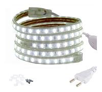 FOLGEMIR Ruban à LED 3m Blanc Froid, Bande Lumineuse 220V 230V, 5050 SMD 60 Leds/m strip, IP65 étanche, rétro-éclairage lumineux