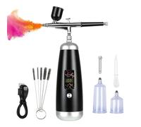 Folgtek Aérographe Portable sans fil avec compresseur, 36PSI Kit Aérographe Manuel Rechargeable pour le maquillage, la décoration de gâteaux, les motifs de coloration, l'art des ongles, les tatouages