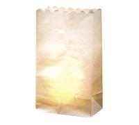 folia 11924 - Sachets de lumière en Papier, 19 x 11,5 x 7 cm, Lot de 10, 5 x Arbre de Noël, 5 x Pages Blanches