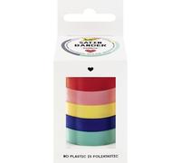 folia 12131 - Rubans de satin RAINBOW, 5 x 4 m, mélange de satin aux couleurs de l'arc-en-ciel, comme ruban décoratif ou comme ruban cadeau