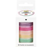 folia 12141 - Ruban velours PASTEL, 5 x 2 m, mélange de velours en couleurs pastel, comme ruban décoratif ou comme ruban cadeau