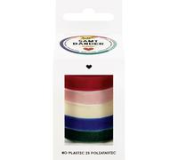 folia 12142 - Ruban velours CLASSIC, 5 x 2 m, mélange de rubans velours dans des couleurs classiques, comme ruban décoratif ou comme ruban cadeau