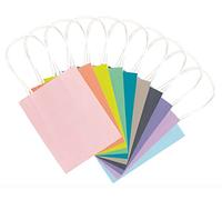Folia 21219/10 Lot de 10 Sacs en Papier Kraft Couleurs Assorties Env. 12 x 5,5 x 15 cm