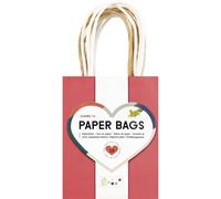 folia 21259/10 - Paper Bags CLASSIC S, 10 sacs en papier kraft de 110-125 g/m² en 5 couleurs, env. 12 x 15 x 5,5 cm, pour bricoler, décorer et offrir