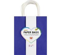 folia 21839/7 - Paper Bags BASIC M, 7 sacs en papier kraft 110 g/m² en 7 couleurs, env. 18 x 21 x 8 cm, pour bricoler, décorer et offrir
