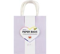 Folia Sac en papier PASTEL M – 7 sacs en papier kraft 110–125 g/m², 18×21×8 cm, assorti