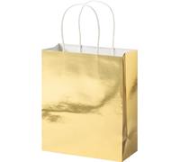 folia 21869 folia Sacs en papier GOLD GLÄNZEND, taille : M