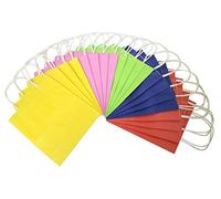 folia 22409 - Lot de 20 Sacs en Papier Kraft - 24 x 12 x 31 cm - Couleurs Assorties - pour Bricolage, décoration et Cadeau