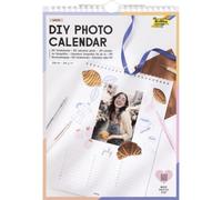 folia 23181 Calendrier photo DIY Blanc Format A4 | Calendrier perpétuel en papier de 190 g/m², 13 pages à spirale