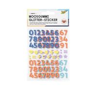 Sticker pailleté en caoutchouc mousse NUMBERS