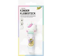 folia 2411 - Kinder Klebestick UNICORN, 10 g, bâton de colle incolore avec motif licorne et bouchon 3D, sans acide ni solvant, colle pour papier et carton