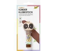 folia 2413 - Kinder Klebestick SLOTH, 10 g, bâton de colle incolore avec motif paresseux et capuchon 3D, sans acide ni solvant, colle pour papier et carton